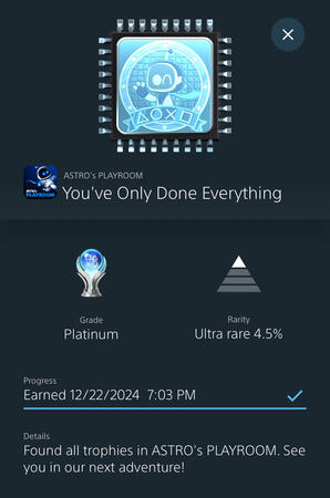 i also 100%ed astro’s playroom